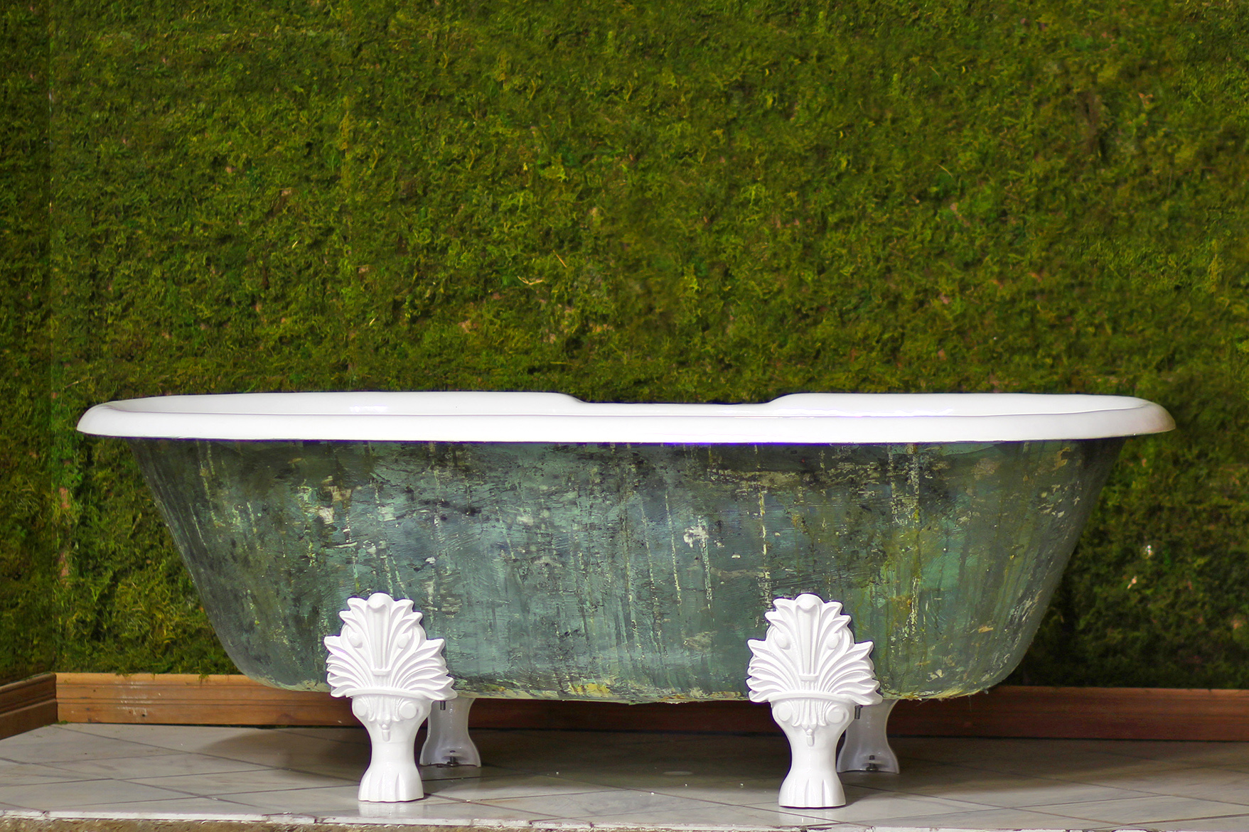 New Double Ended 72" Cast Iron Clawfoot Tub Antiqued Freestanding