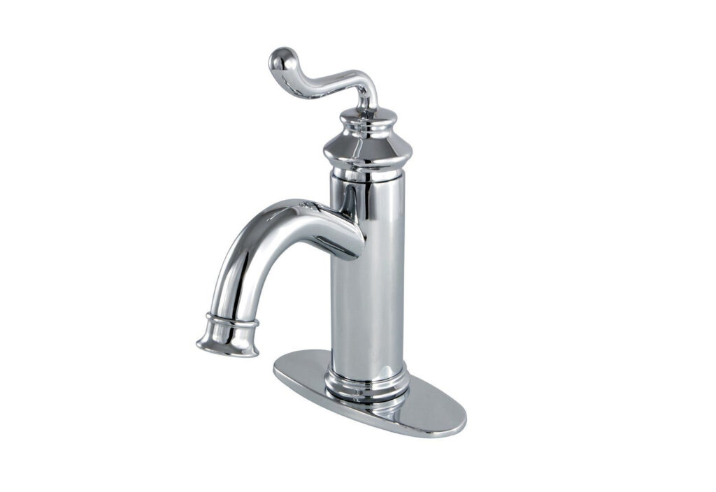 Kingston Brass Royale Badezimmerarmatur Einloch - Antik Messing, Inkl. Abfluss