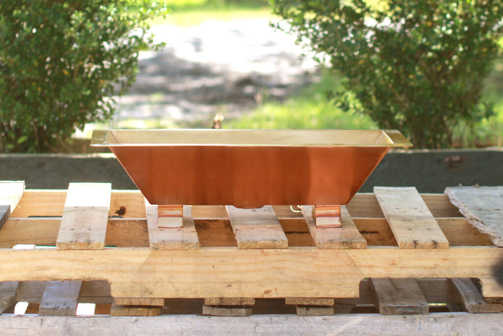 24" Brushed Natural Copper Trough Sink WatermarkFixtures