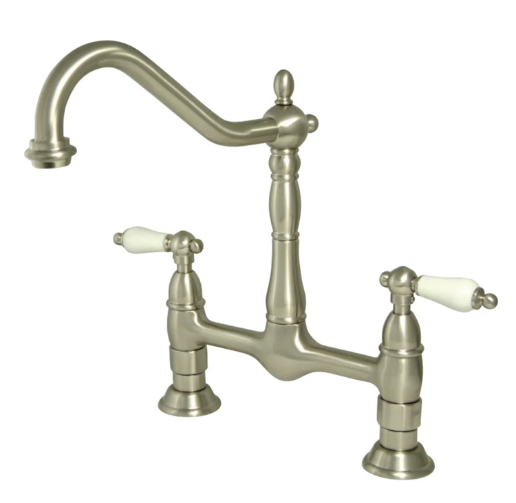 Kingston Brass KS179_PLBS Widespread Kitchen Faucet - WatermarkFixtures