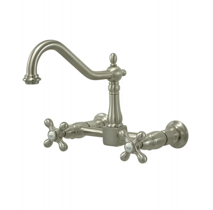 Kingston Brass KS124 AX Heritage Wall Mount Bridge Kitchen Faucet   5B21516D 3F23 4EB8 A0B5 BD434C693B9D 