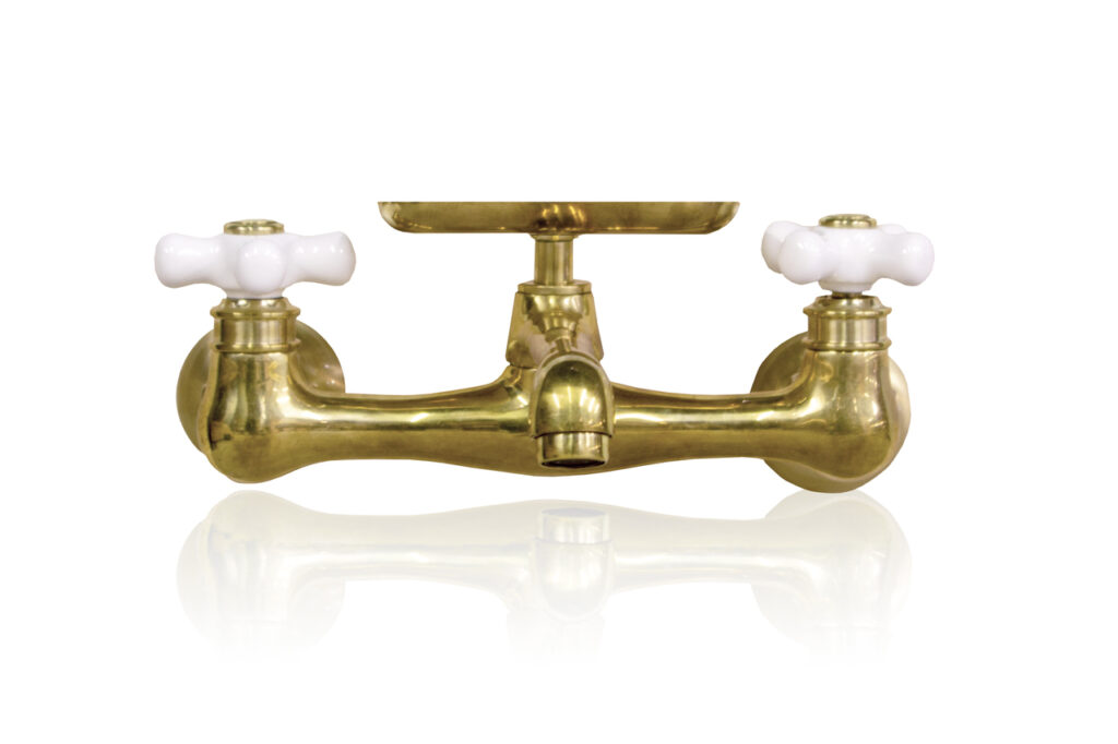 Central Brass Canopy Handles – 8" D-Style Swivel Spout With Soap Dish, Female Thread, Polished Chrome - View #3