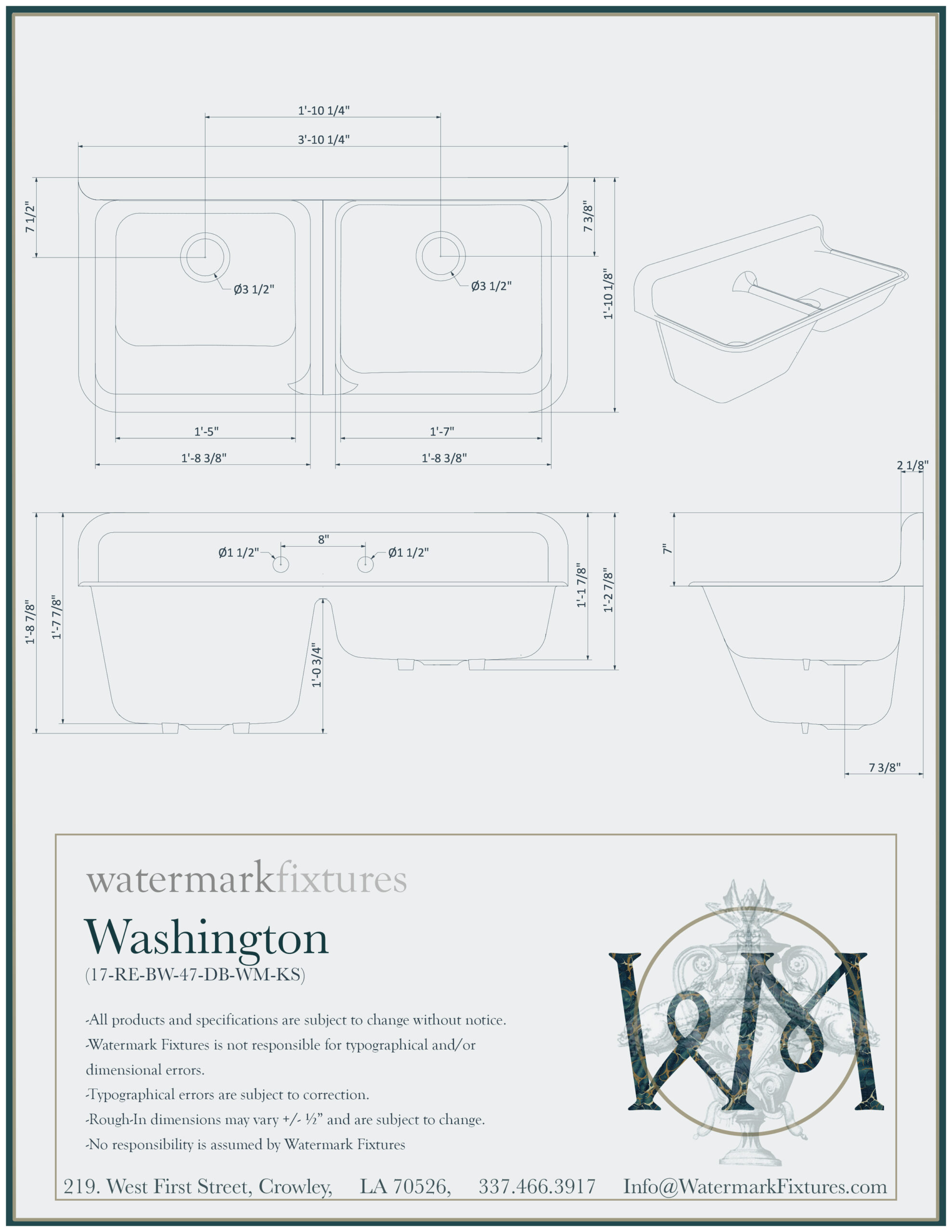 Washington Spec Sheet
