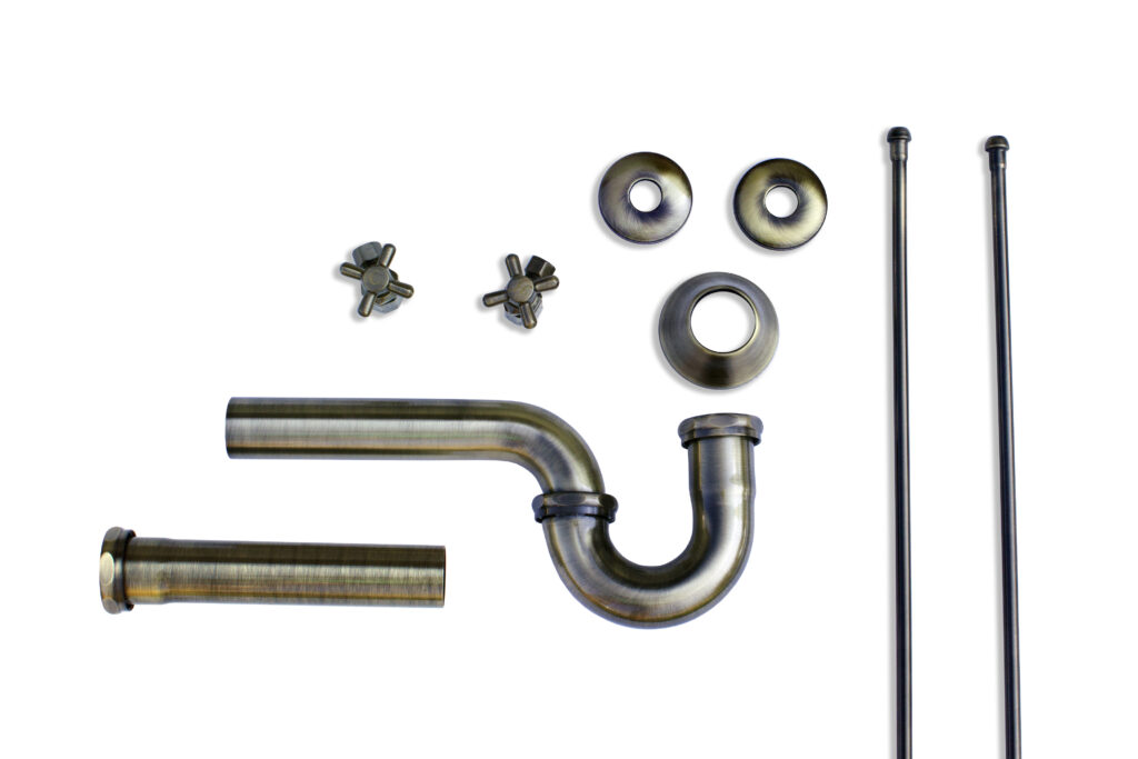 WatermarkFixtures Seven Piece Kitchen Sink Water Supply and Trim Kit 1.