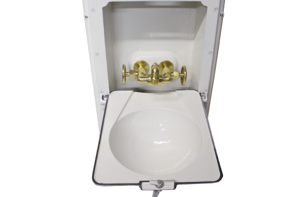 New Cast Iron & Porcelain Lily Folding Train Sink Small Wall Mount