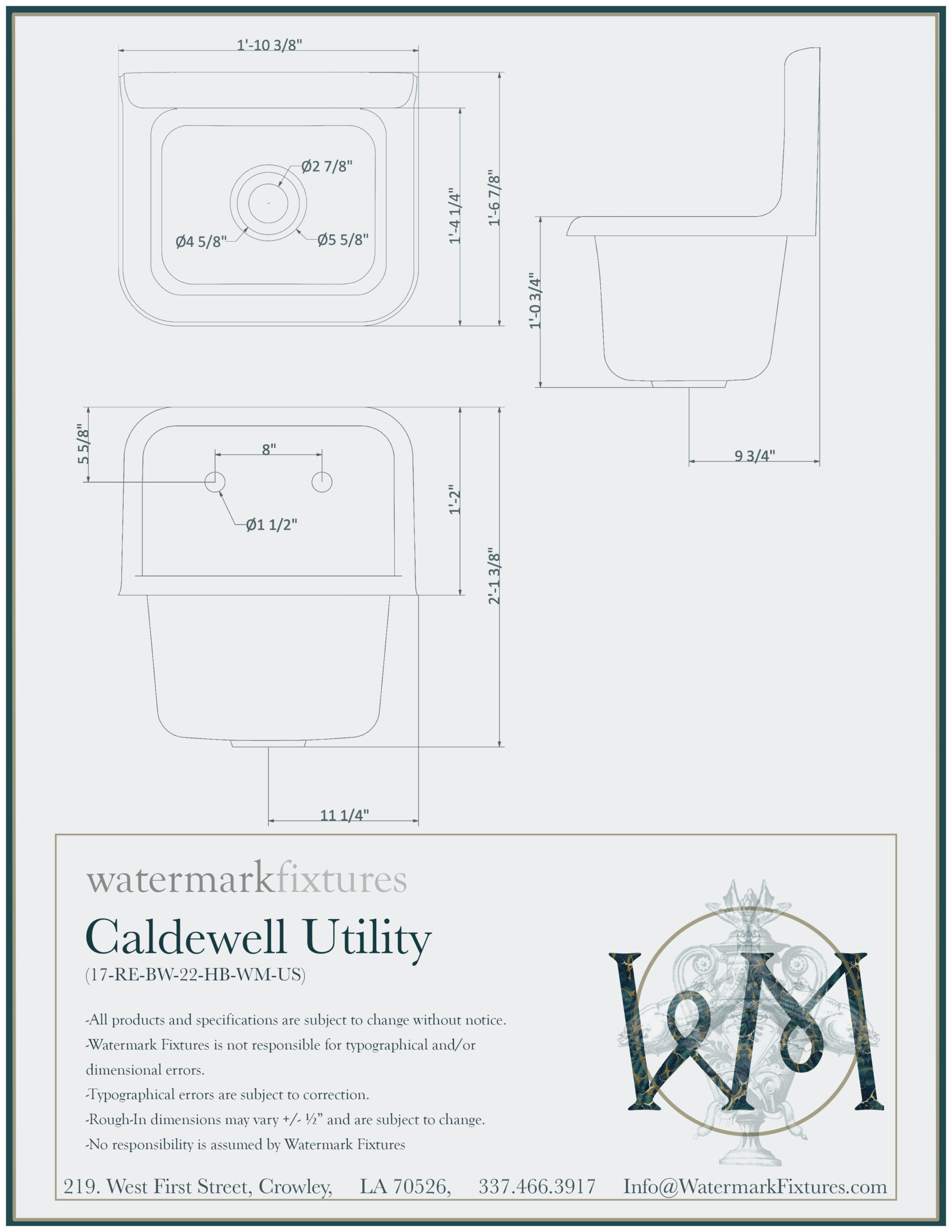 Caldwell Utility Spec Sheet
