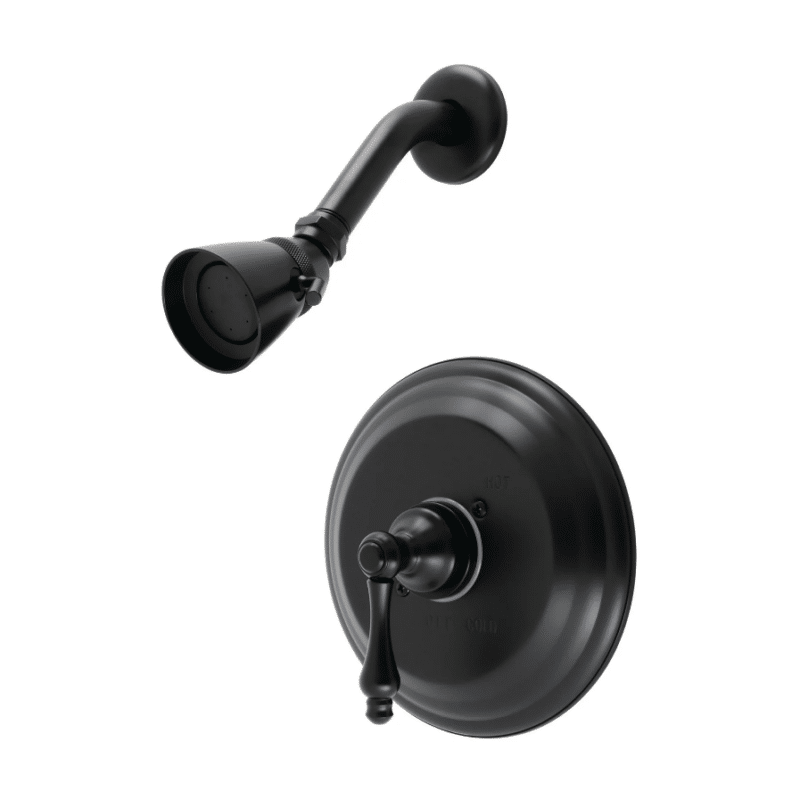 Kingston Heirloom KB3630ALSO - Restoration Single-Handle Pressure Balanced Shower Faucet, Matte Black