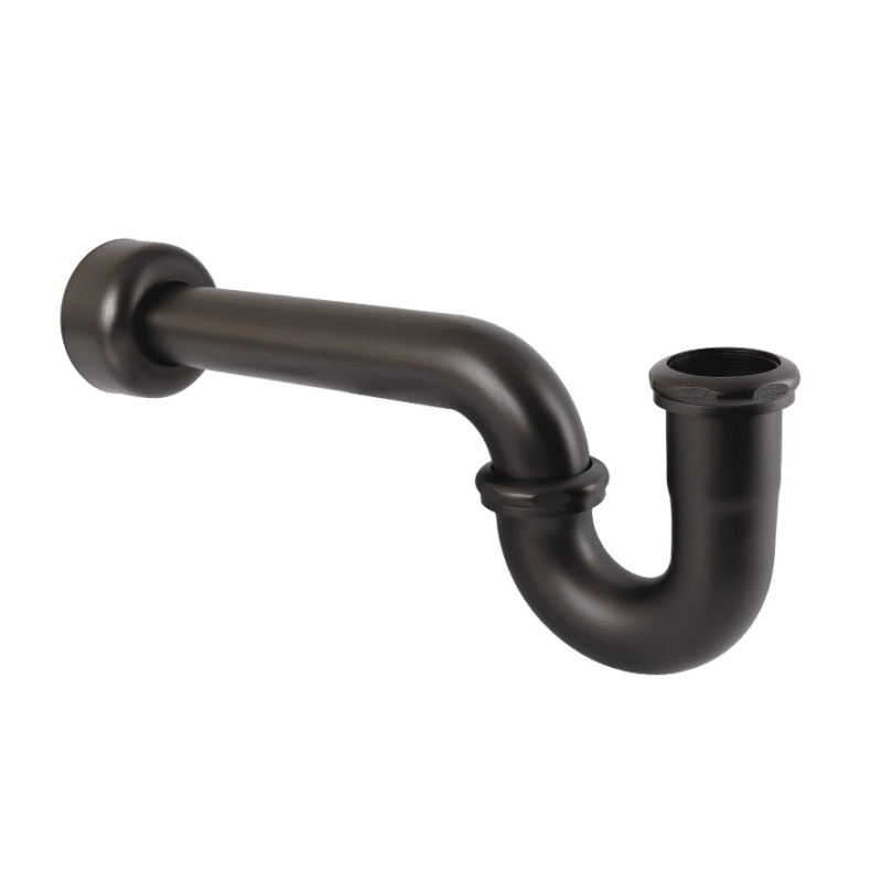 Kingston Trimscape CC4125 1-1/2 Inch Decor P-Trap with High Box Flange, 13-1/16 Inch Length, 18 Gauge, Oil Rubbed Bronze