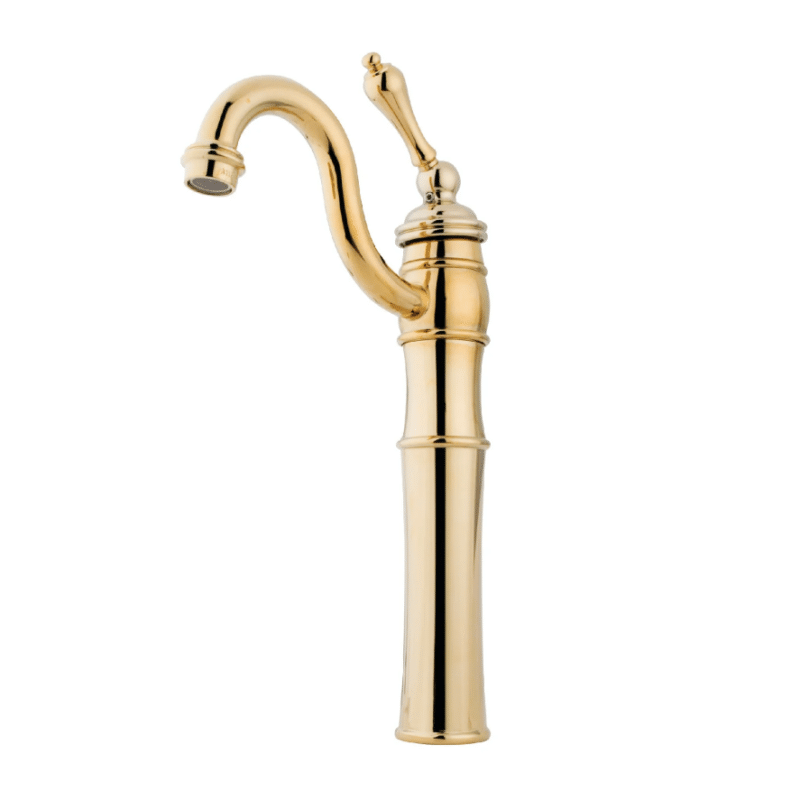 Kingston Heirloom KB3422AL - Victorian Single-Handle 1-Hole Deck Mount Vessel Faucet, Polished Brass